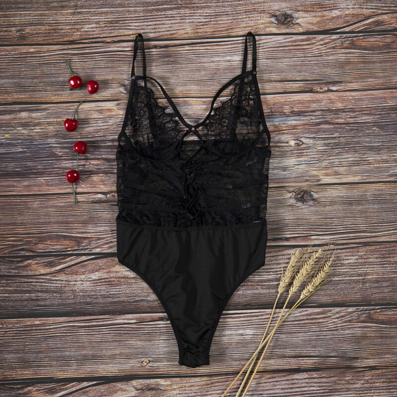 Sexy Lace Stitching Hollow One-piece Sexy Lingerie - Image 4