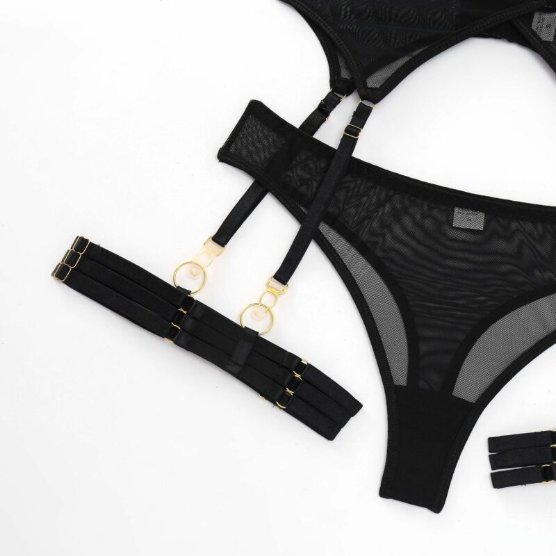 Three-piece Sexy Lingerie Garter Belt - Image 5