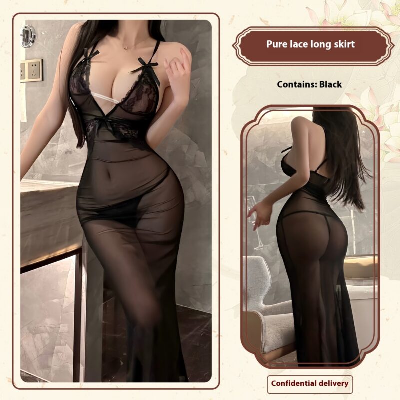 Sexy Lingerie Lace Mesh Enchanting Transparent Dress Sexy - Image 5