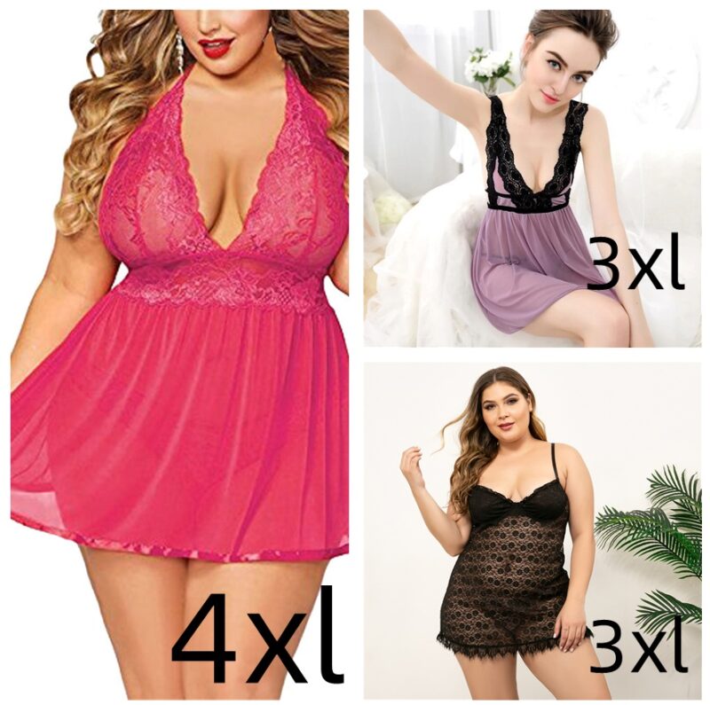 Black Lace Waist Strap Sexy Lingerie Plus Size Sexy Suit - Image 6