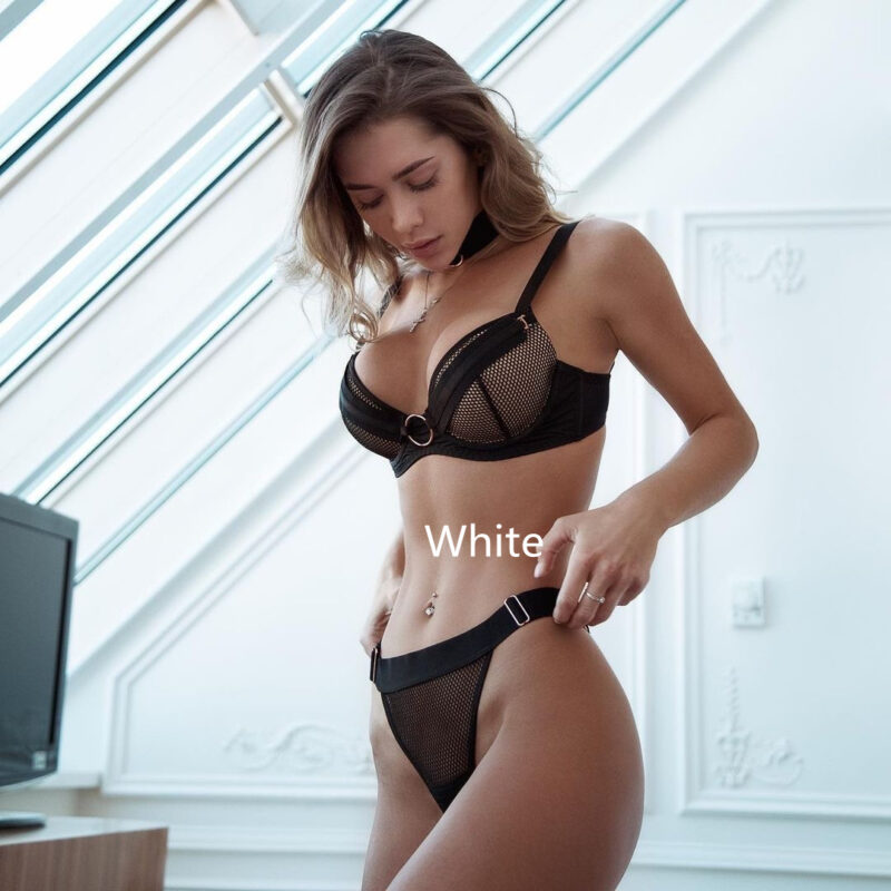 Mesh Stitching Ladies Sexy Lingerie Set - Image 7