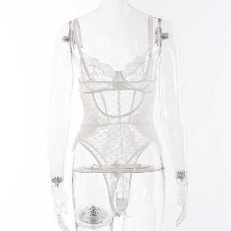 Sexy Sexy Lingerie With Steel Ring Lace Jumpsuit - Image 10