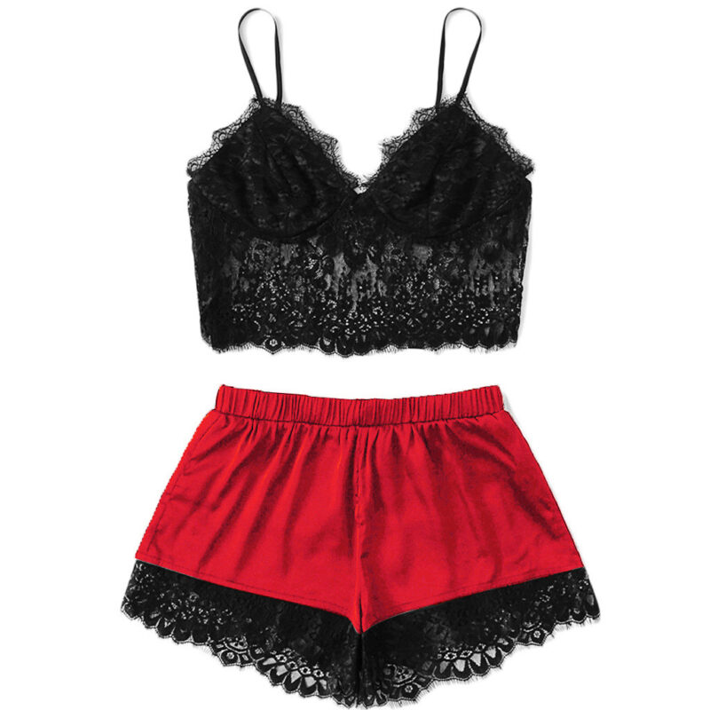 Sexy lingerie sexy women's split lace lingerie sexy suit - Image 4