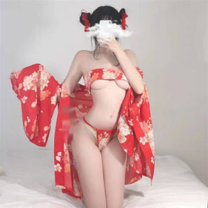 Japanese Style Printing Thin Kimono Uniform