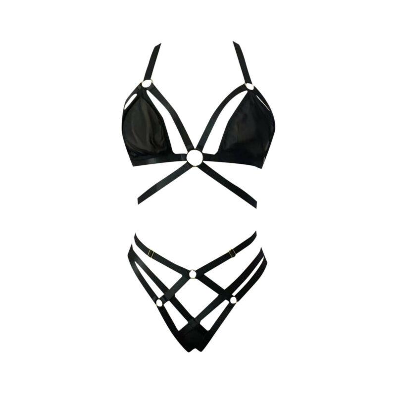 2piece Sexy Hollow Webbing Sexy Underwear Lingerie Set For W - Image 5