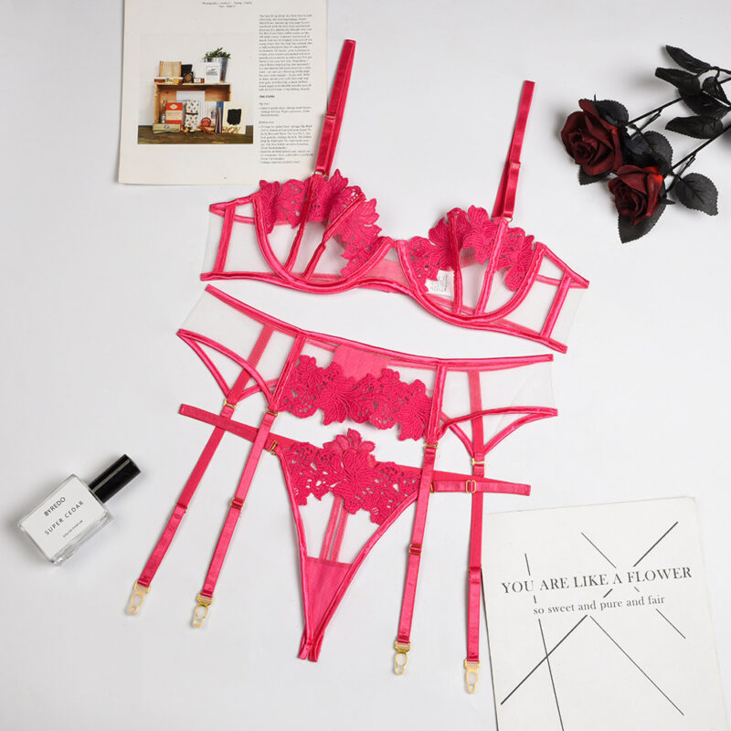 Sexy Thong Flower Embroidery Sexy Lingerie - Image 10