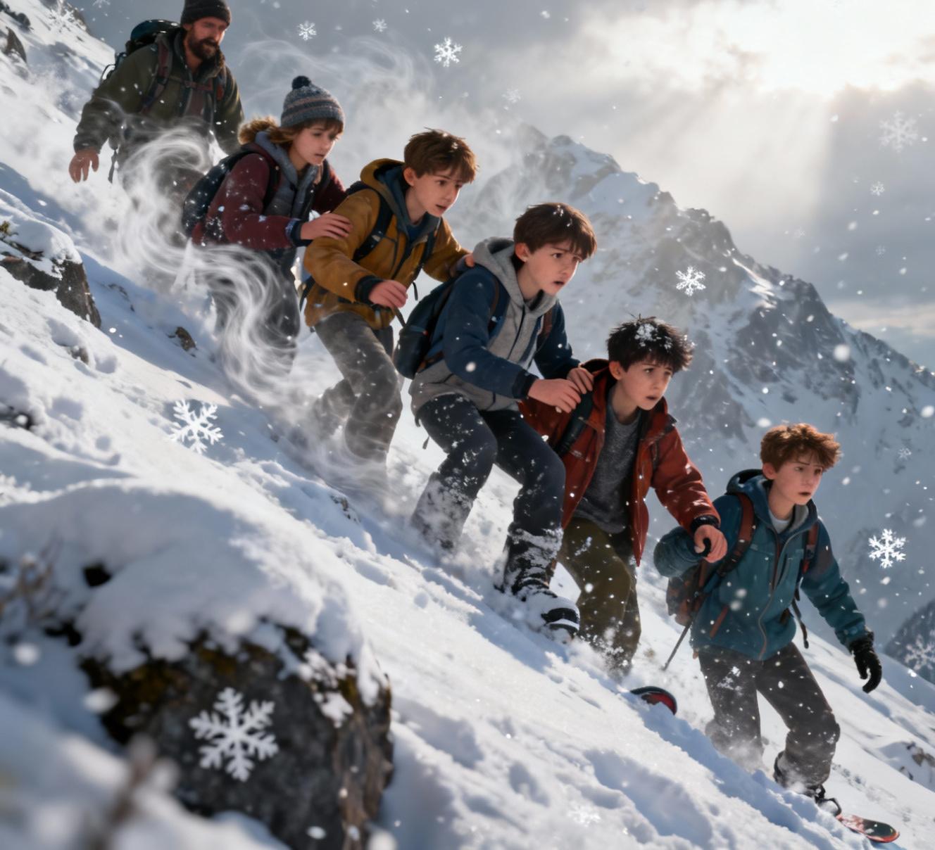 Sunset over the Lake District mountains, symbolizing a safe end to the adventure